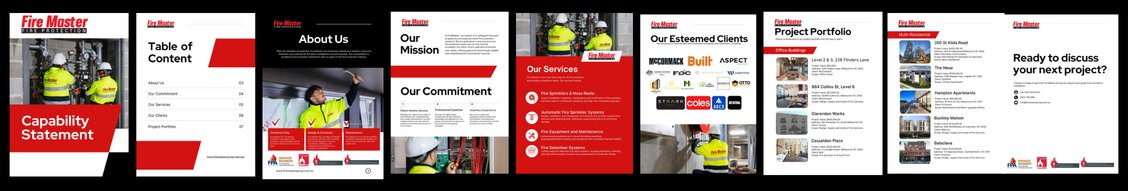 Fire Master capability statement and project portfolio